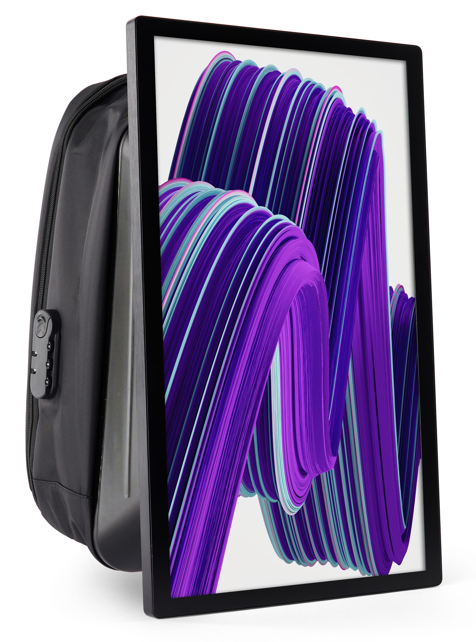 Digital backpack billboard with LCD display