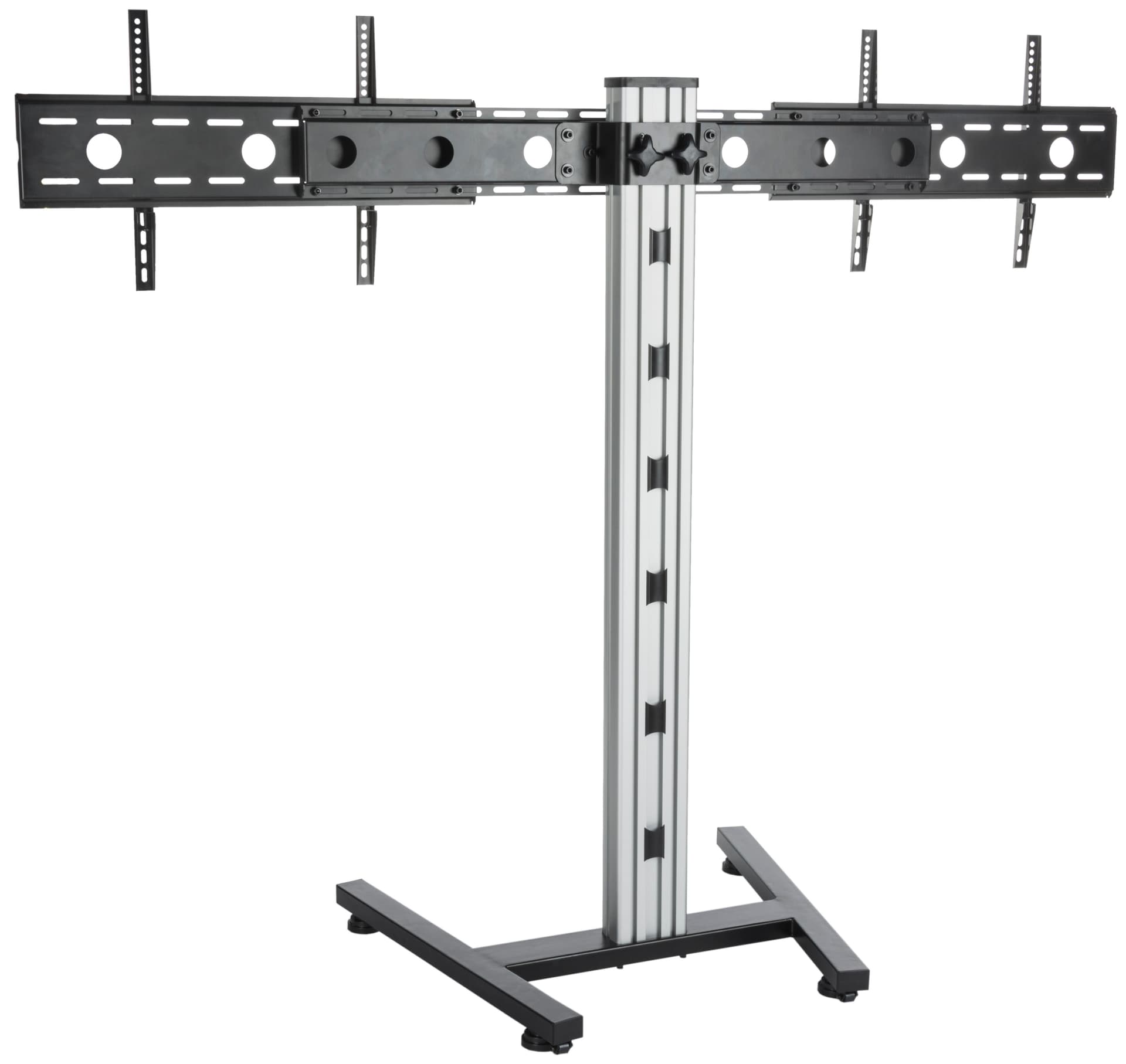 Dual Screen Floor Stand, Holds 88lbs Per Bracket