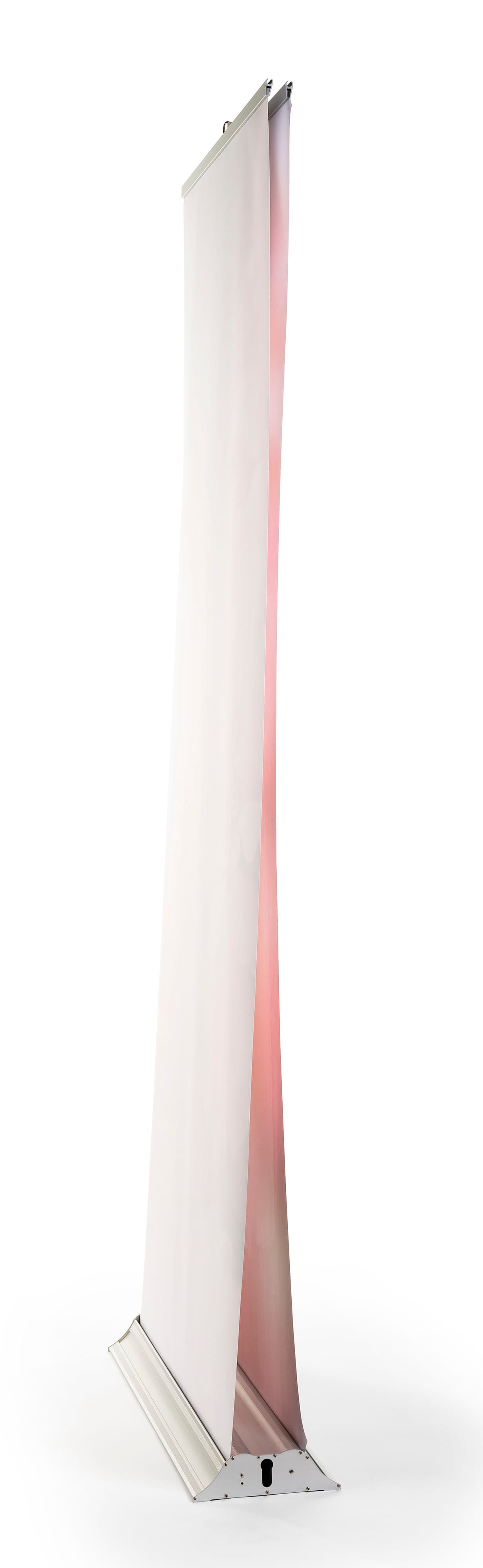 3D layered roll up banner stand has a slim profile and single sided printing