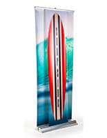 3D effect dual layer pull up banner stand sets up within five minutes
