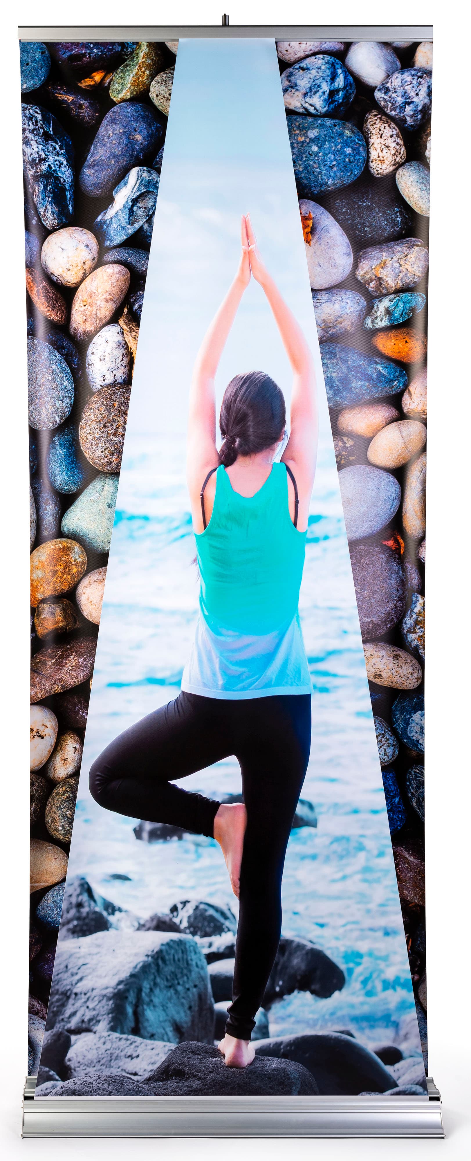 Replacement roll up dimensional pyramid banner for DRBSP3479