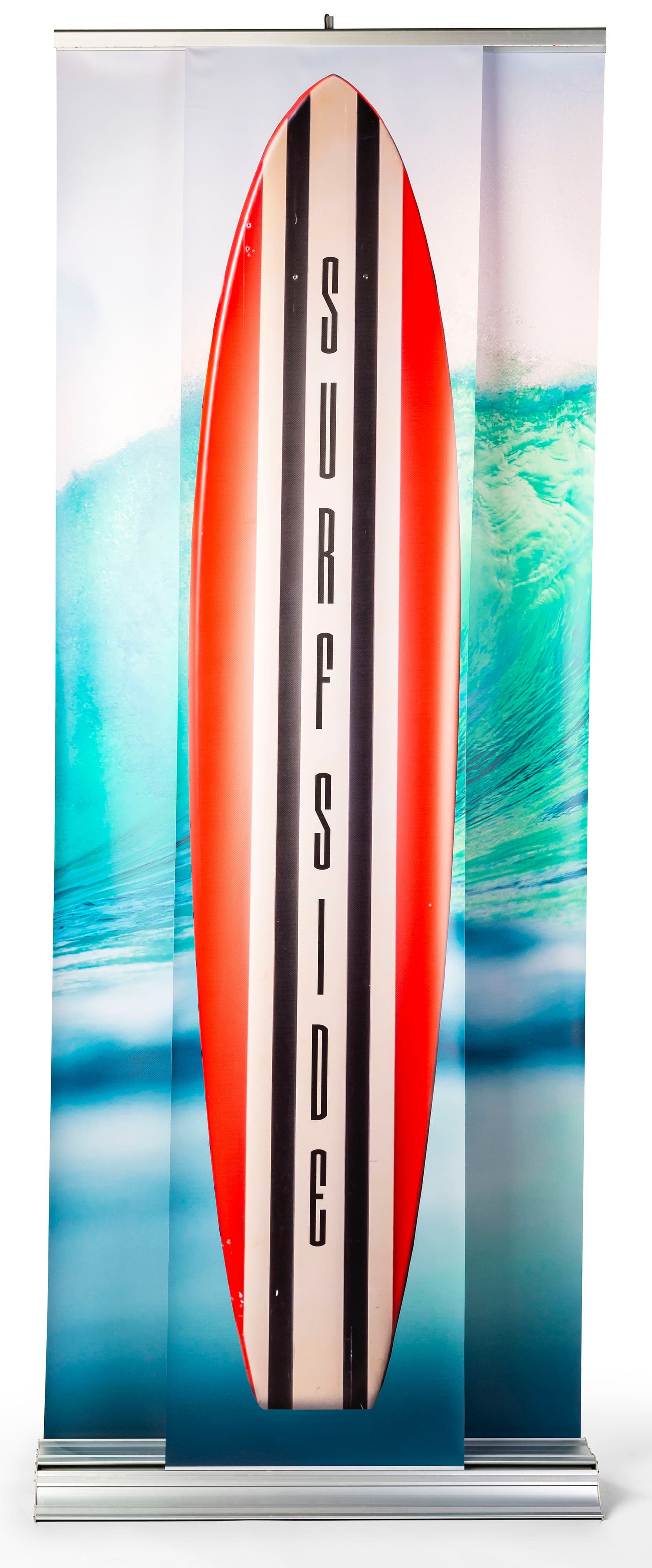 floor mounted 3d banner stand replacement rectangle graphic with custom artwork 