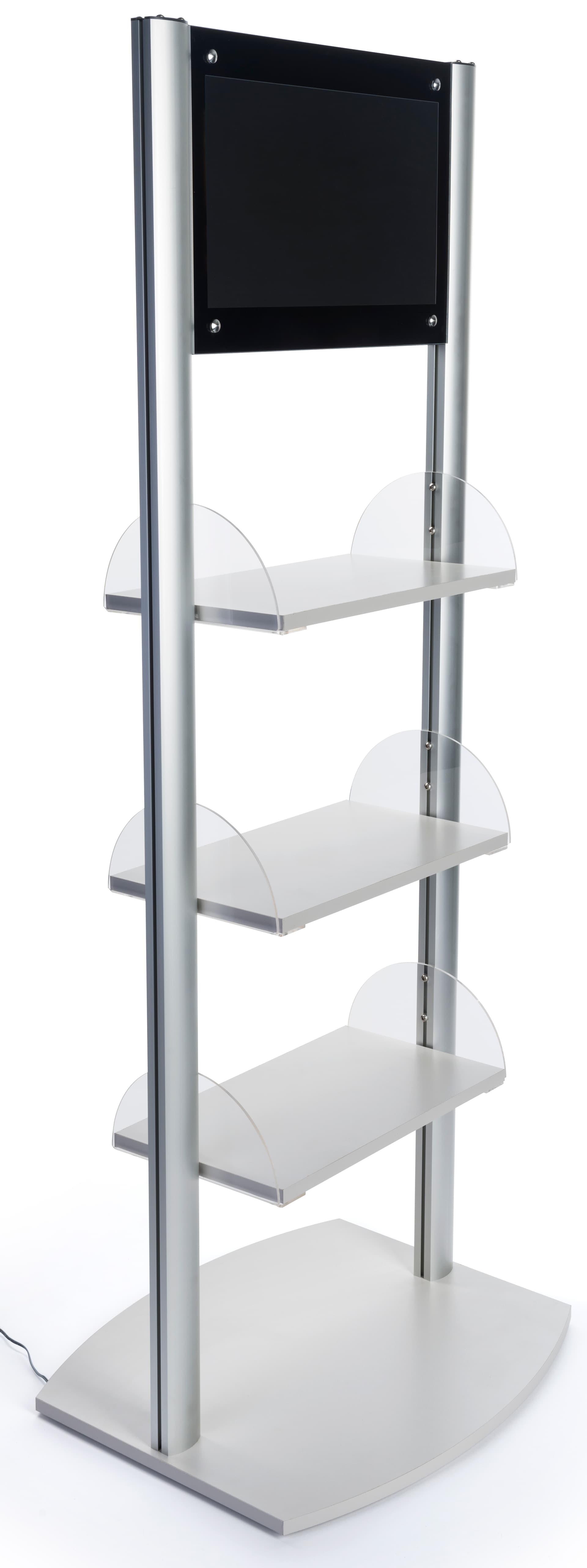 Merchandising Shelves with Digital Sign in 21.5 Inch Screen Size