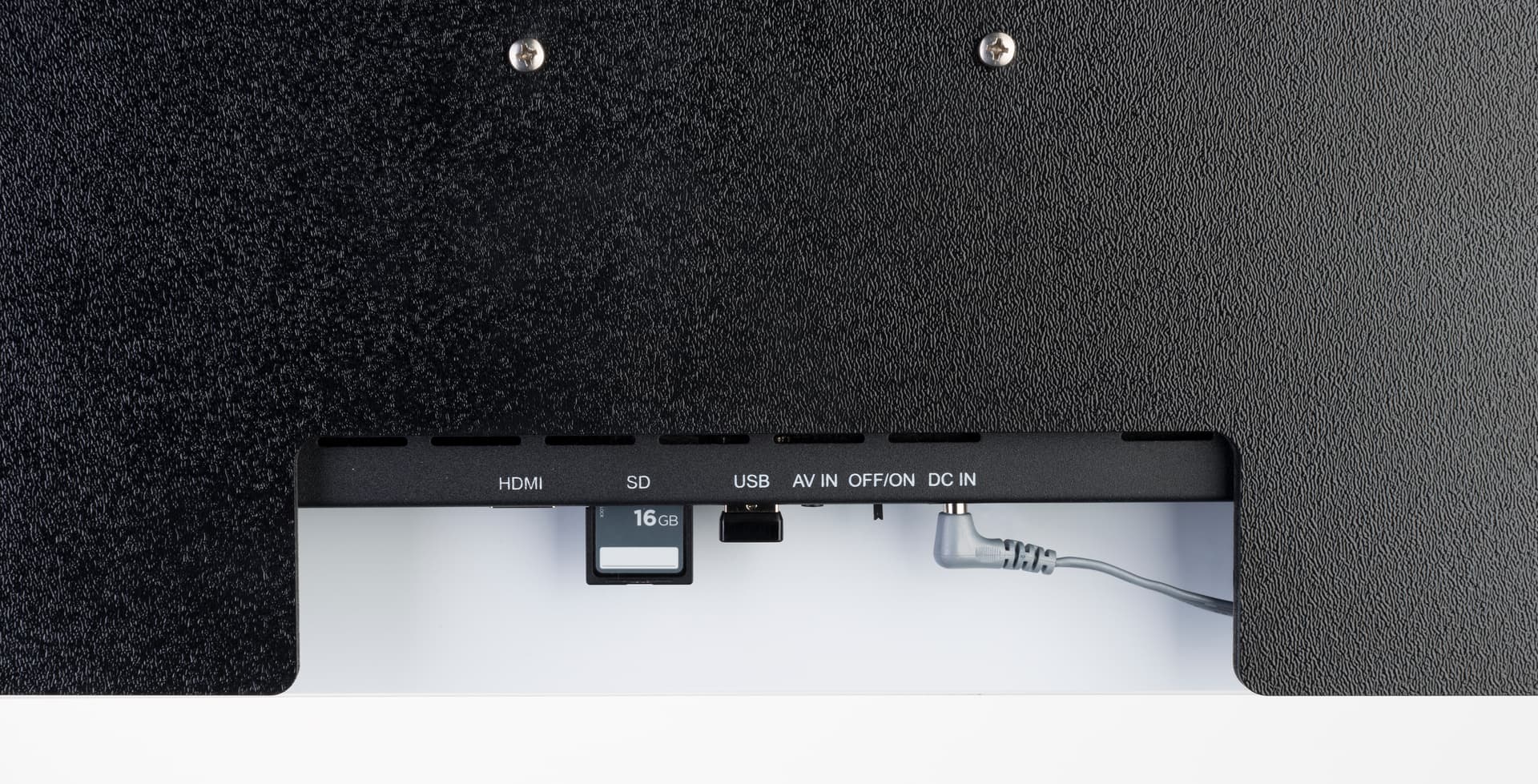 Merchandising Shelves with Digital Sign and SD Card Reader