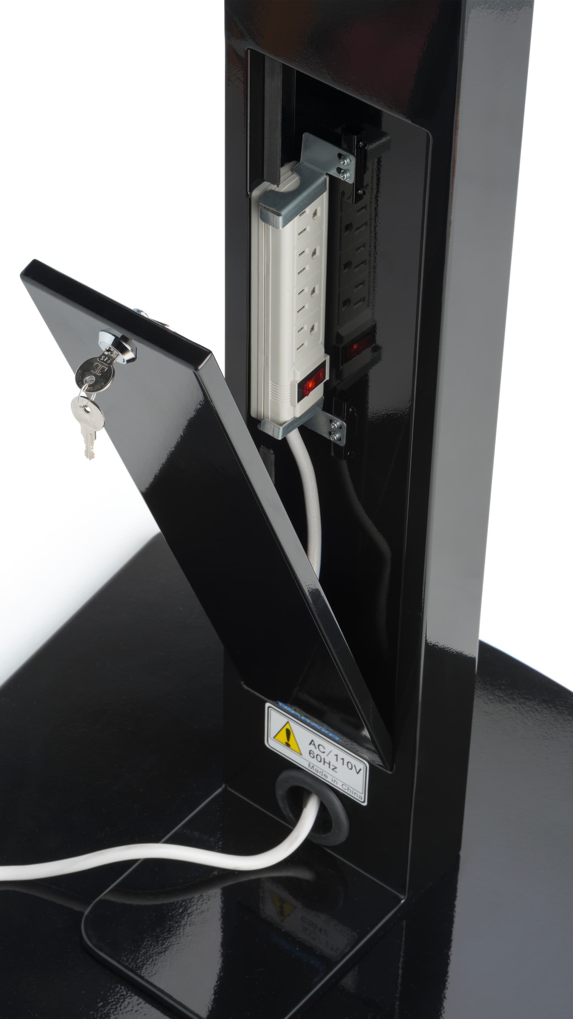 LCD Monitor Floor Stand with Outlets