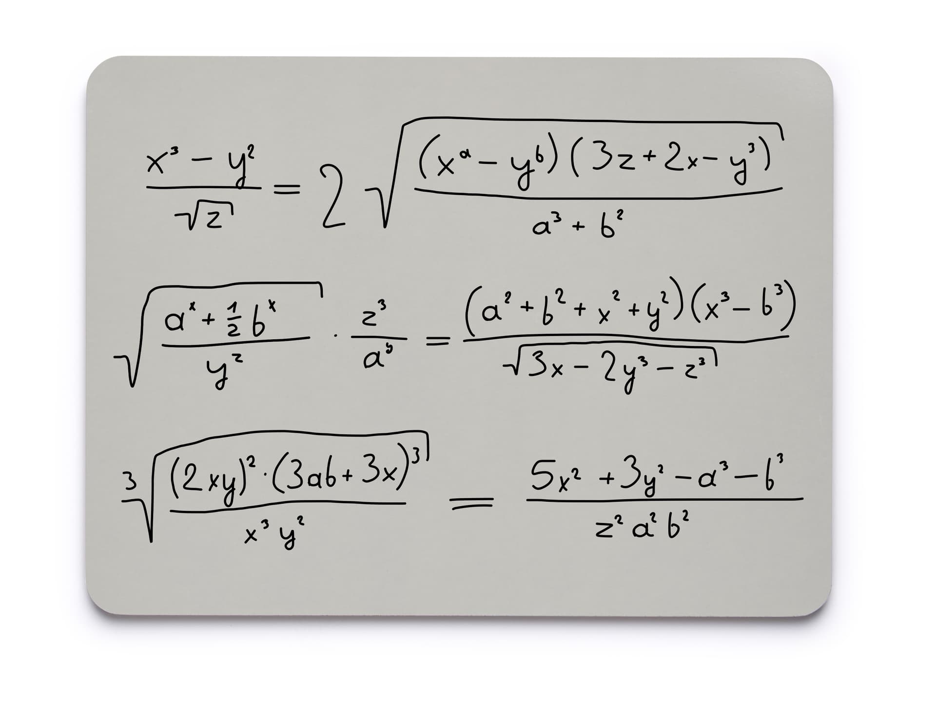 Dry erase lapboard class pack with black marker