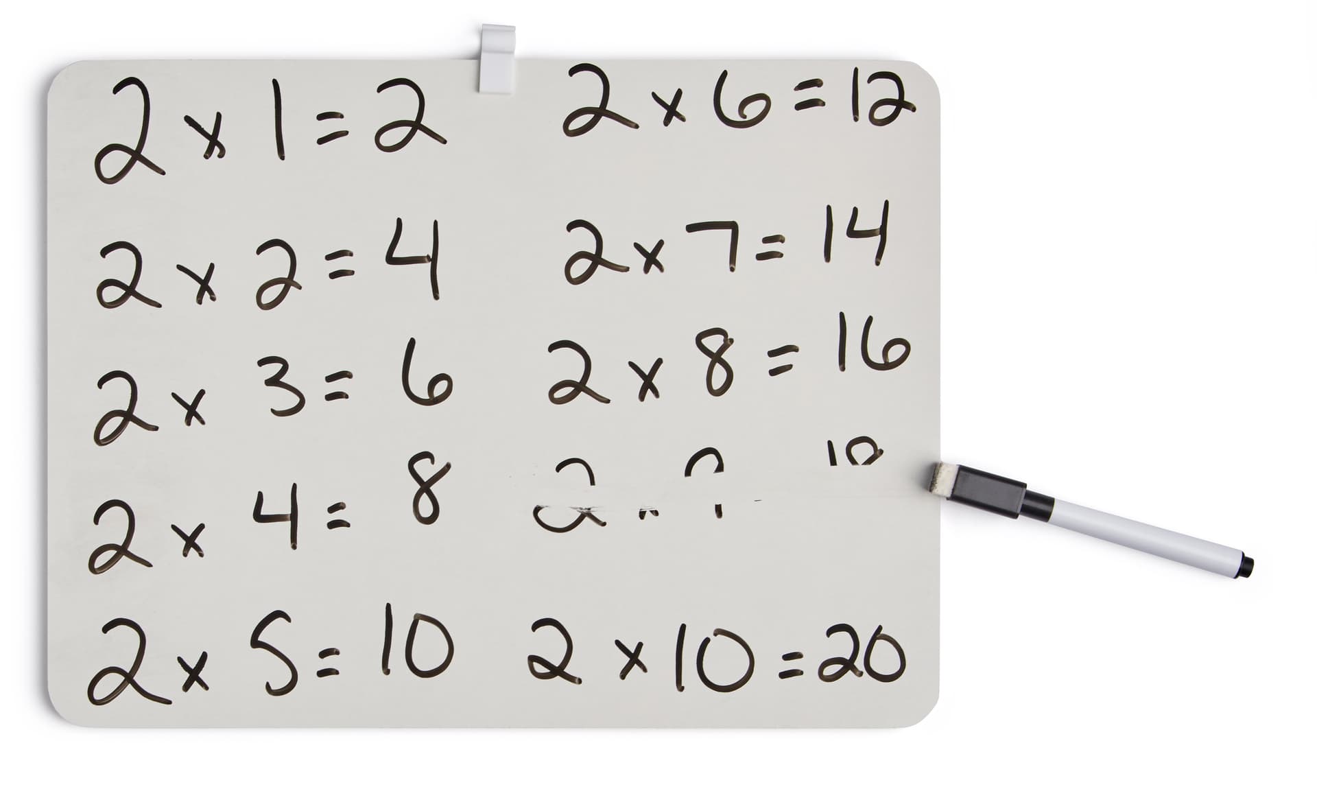 Dry erase lapboard class pack with felt tip eraser