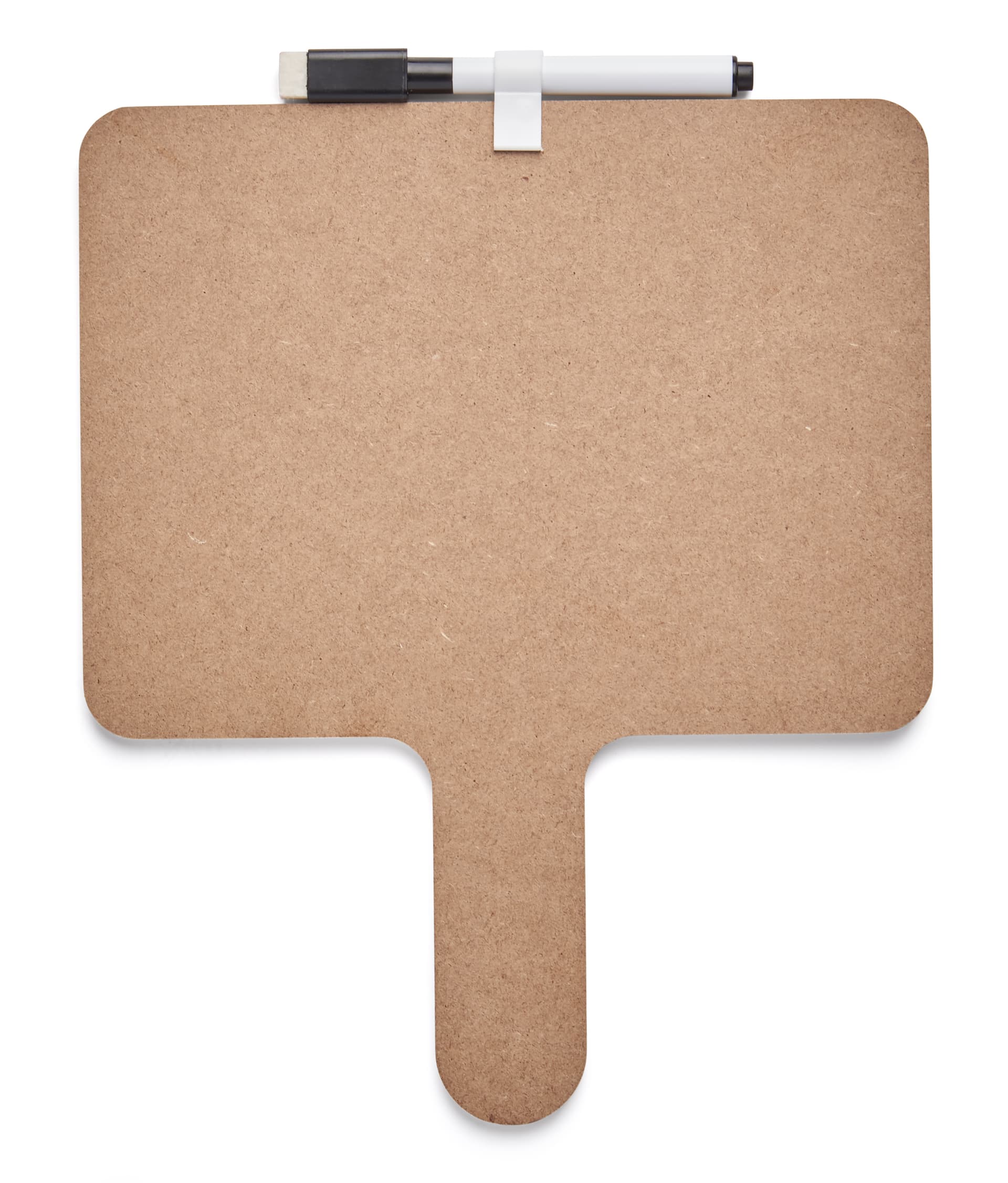 Dry erase answer paddle kit with particle board back