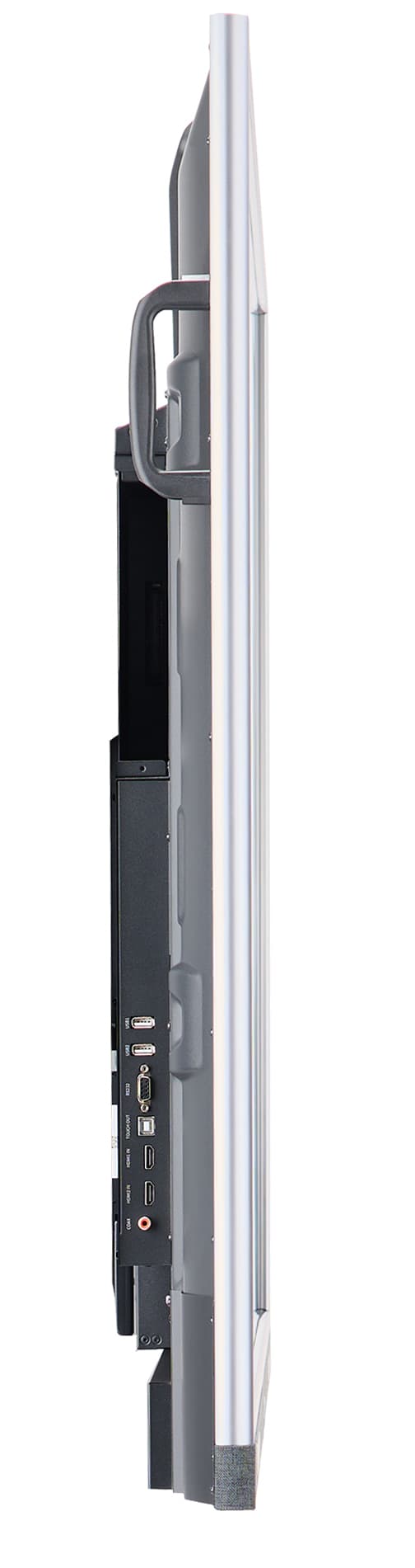 Digital whiteboard showcasing the side angle of the interactive monitor