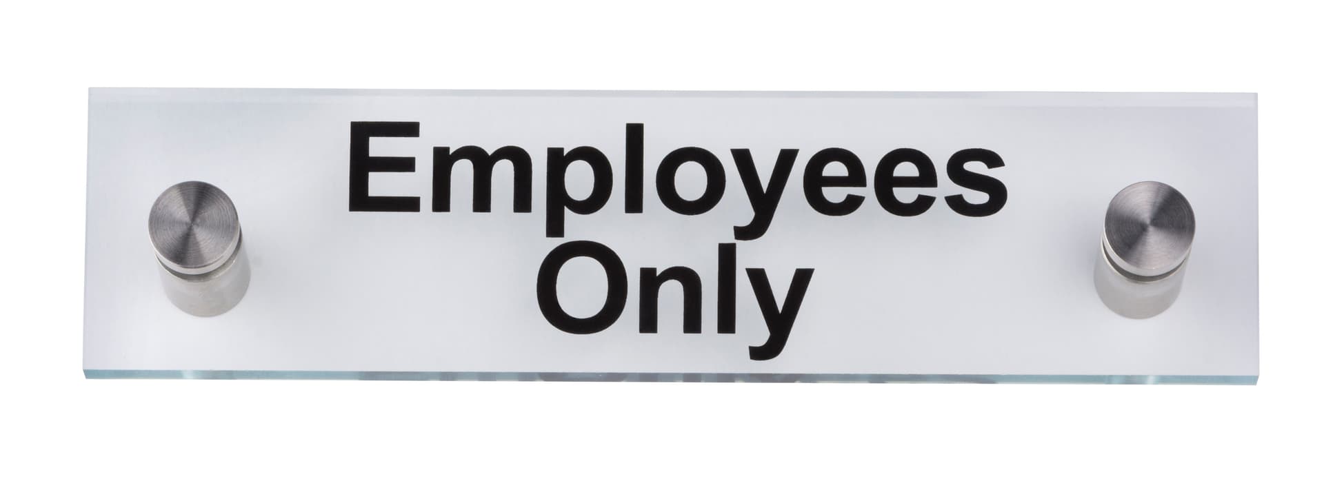 “Employees Only” Standoff Sign, Acrylic