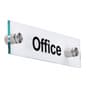 8 x 2 Door r Wall Sign w/ Pre-Printed Messages - Clear