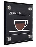Name Plate on Door with Stainless Steel Standoffs