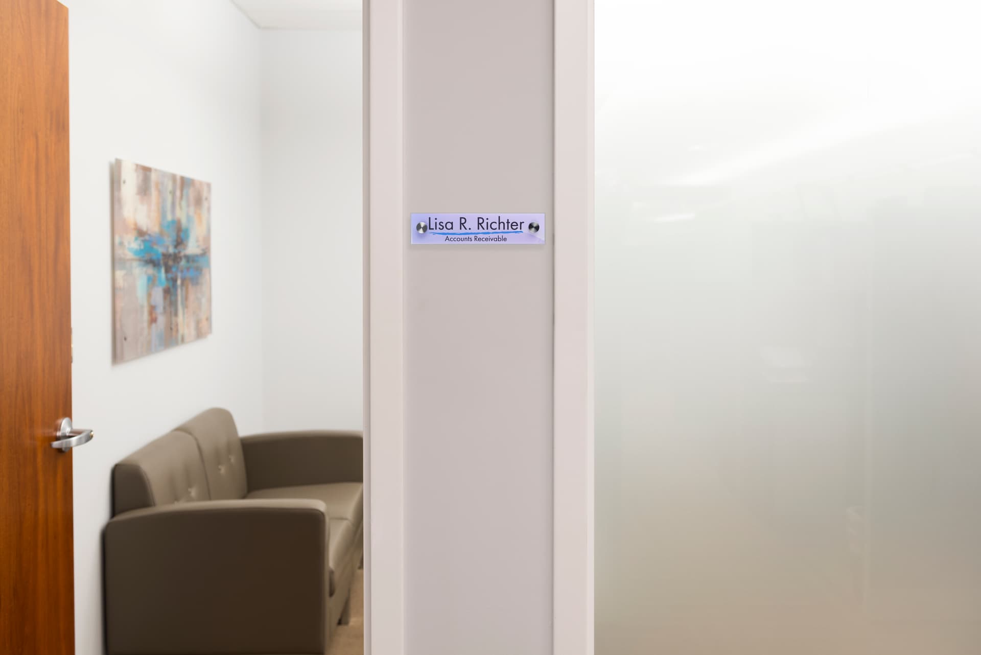 Rectangular Custom 8 x 2 Standoff Office Door Sign