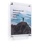 8.5 x 11 Sign Holder for Door, Eco-Friendly Polycarbonate & Steel Standoffs - Clear