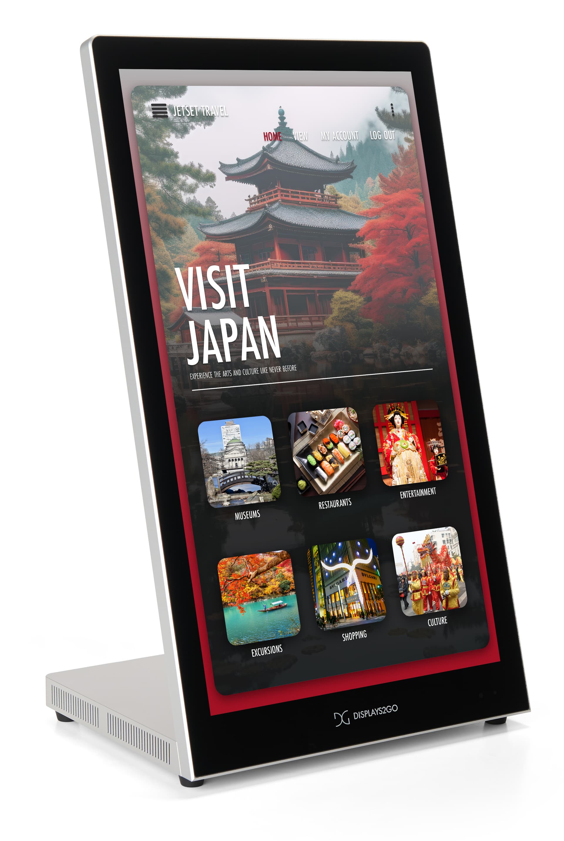 Touchscreen tabletop kiosk with 21.5 inch LCD display