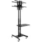 Double Sided TV Mounts w/ Shelf, Fits Monitors 32-65" - Black