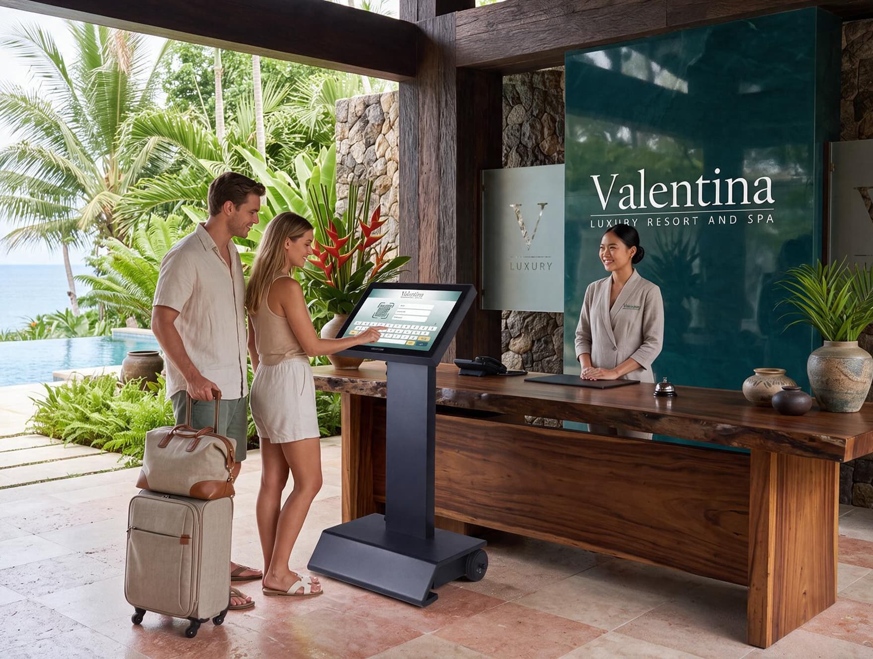 outdoor battery powered digital signage with LCD screen