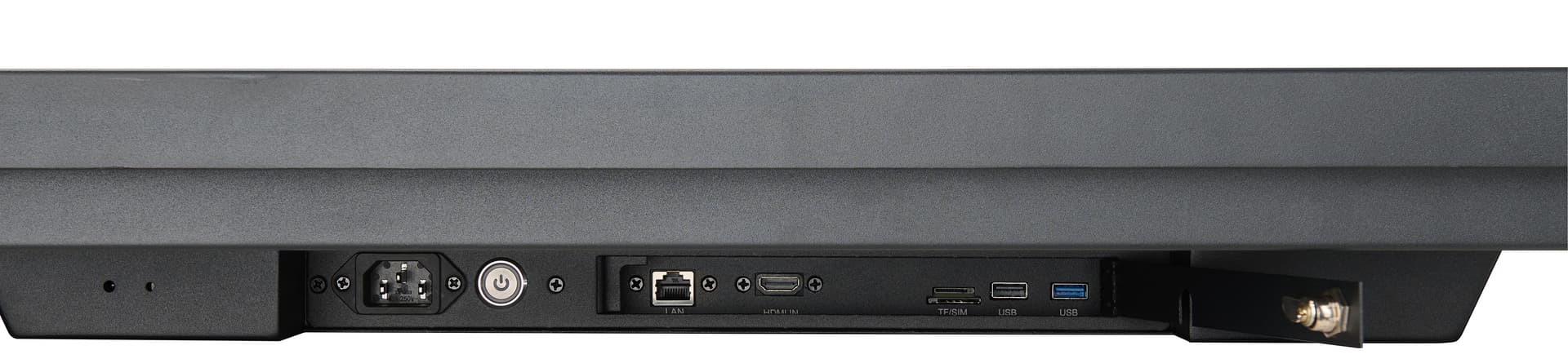 Touch screen wall display with HDMI ports