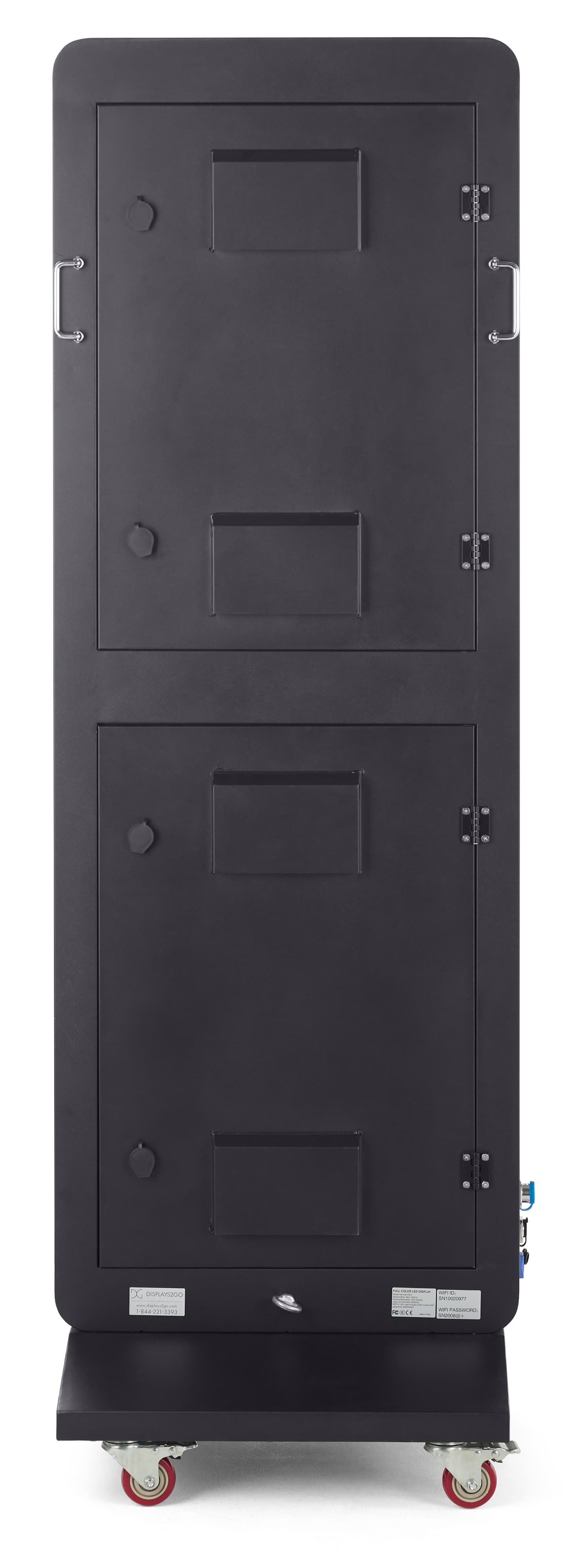 Direct view LED display showcasing the back of the unit where the maintenance panel can be accessed