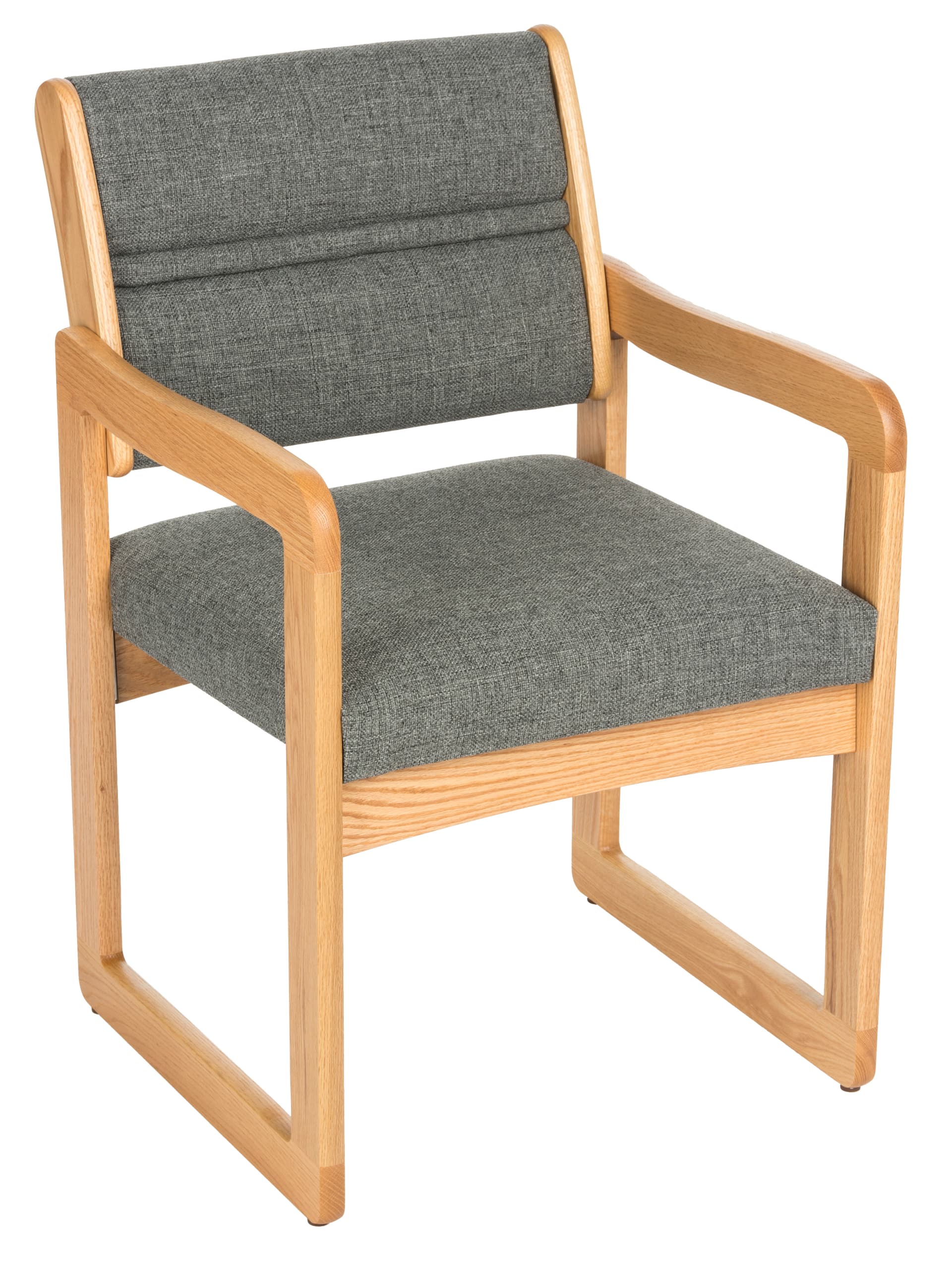 Charcoal Grey Lobby Chair with Fabric Cushions
