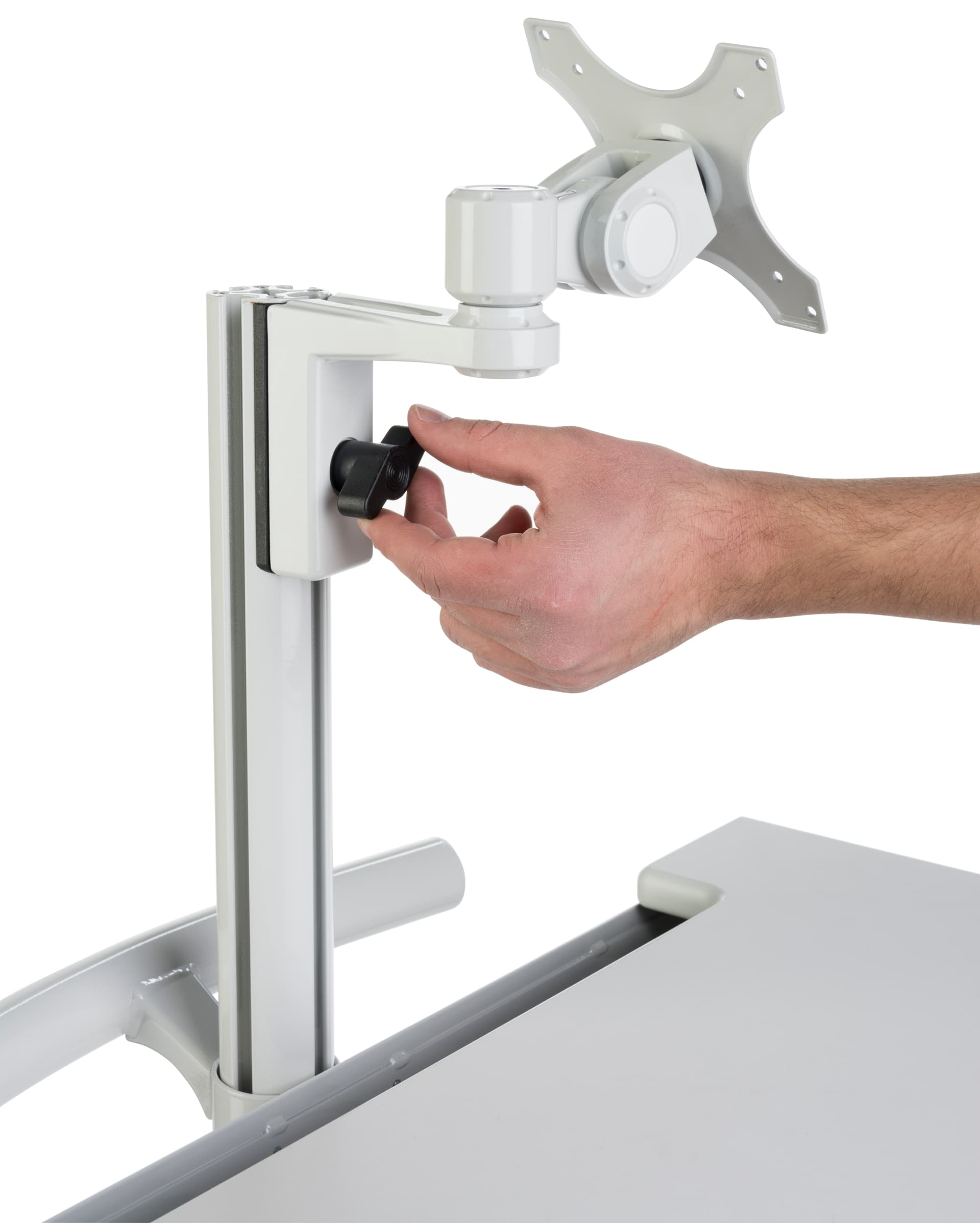 Medical Computer Cart, Height Adjustable Mount