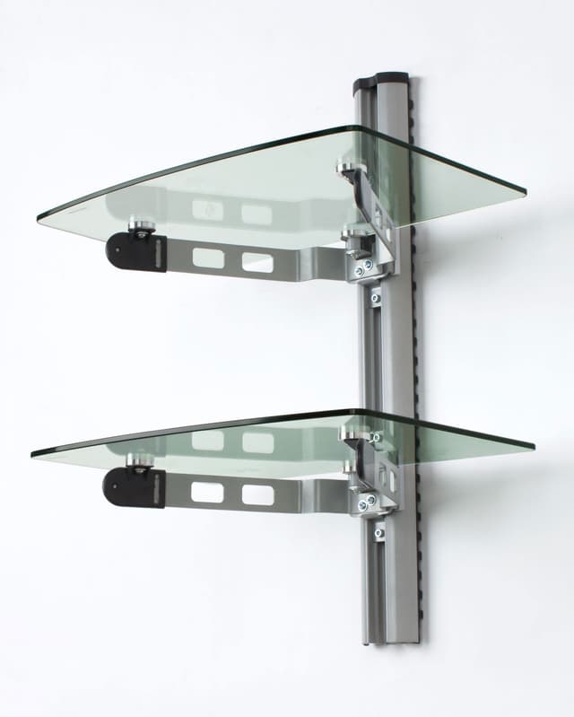 Wall Mounted Glass Shelves - A/V Component Stand | Displays2Go