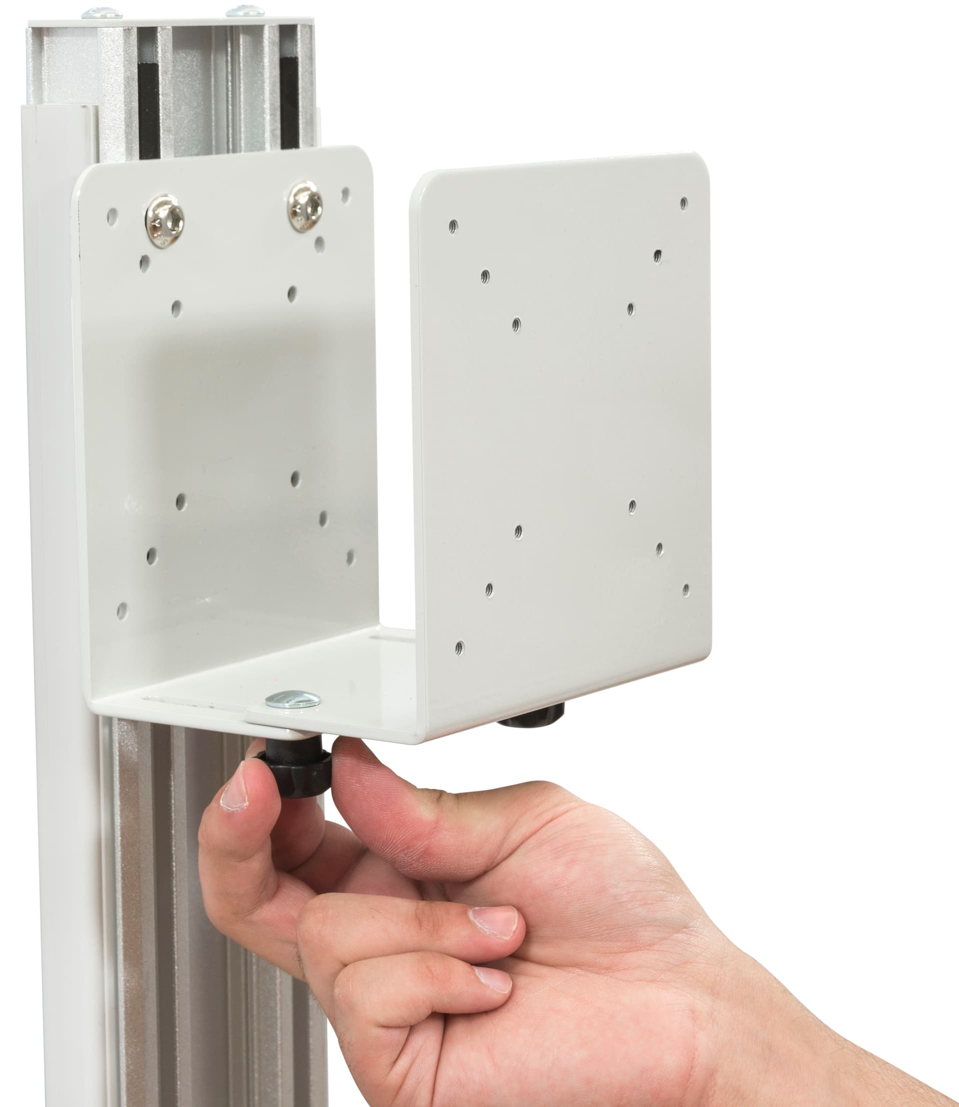 Wall Mounted Computer Workstation With CPU Tower Holder
