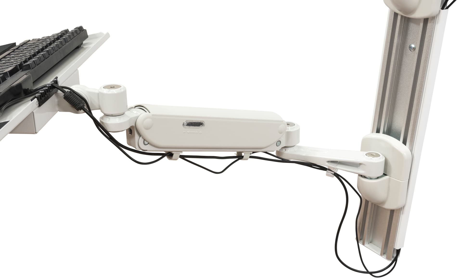 Wall Mounted Computer Workstation, Integrated Cable Management