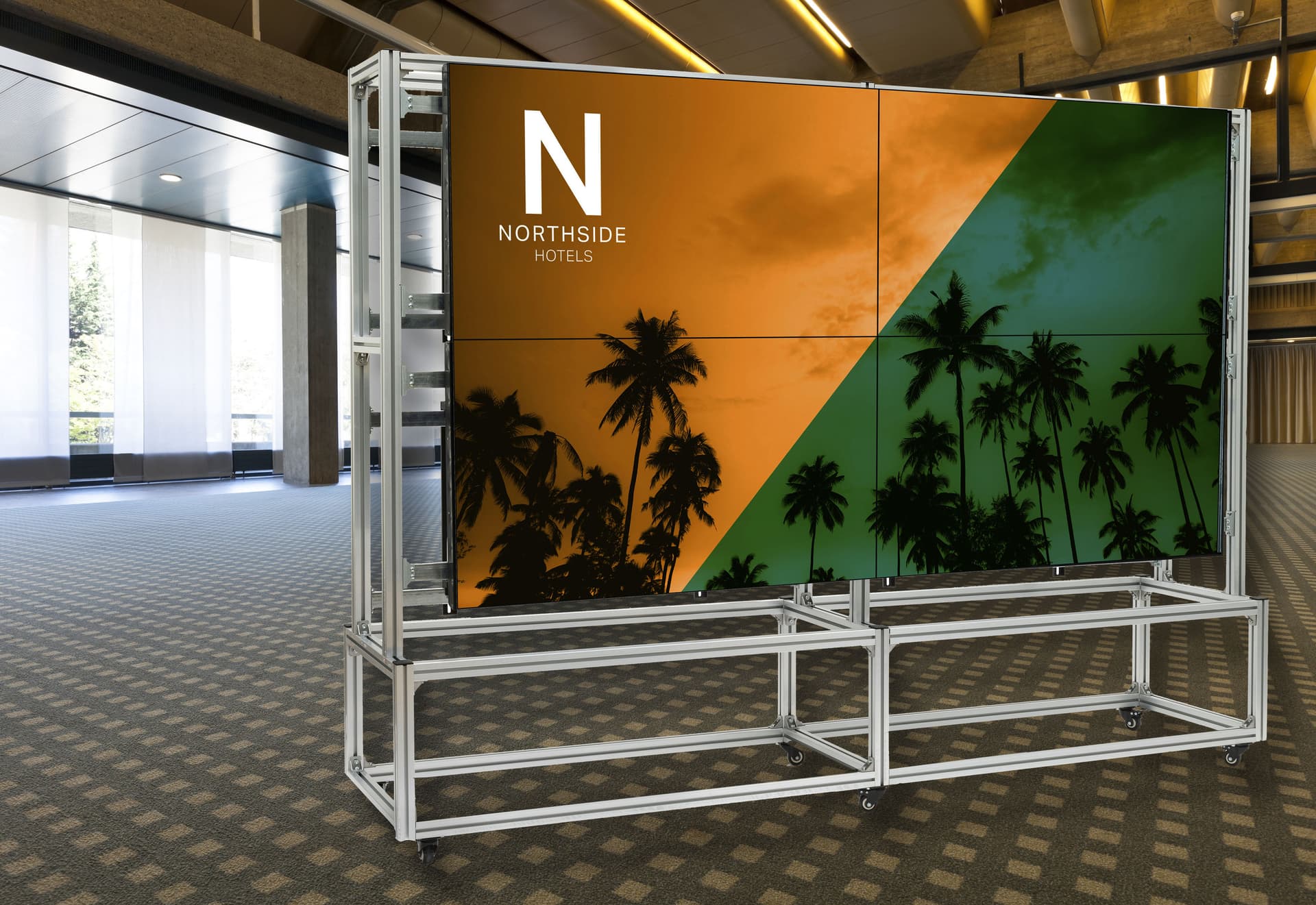 Freestanding video wall mount with convenient portable design