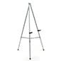 Display Easel for Floor or Counter, 34" to 64" Adjustable Height, Portable - Silver