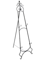 Freestanding Adjustable Wrought Iron Easel