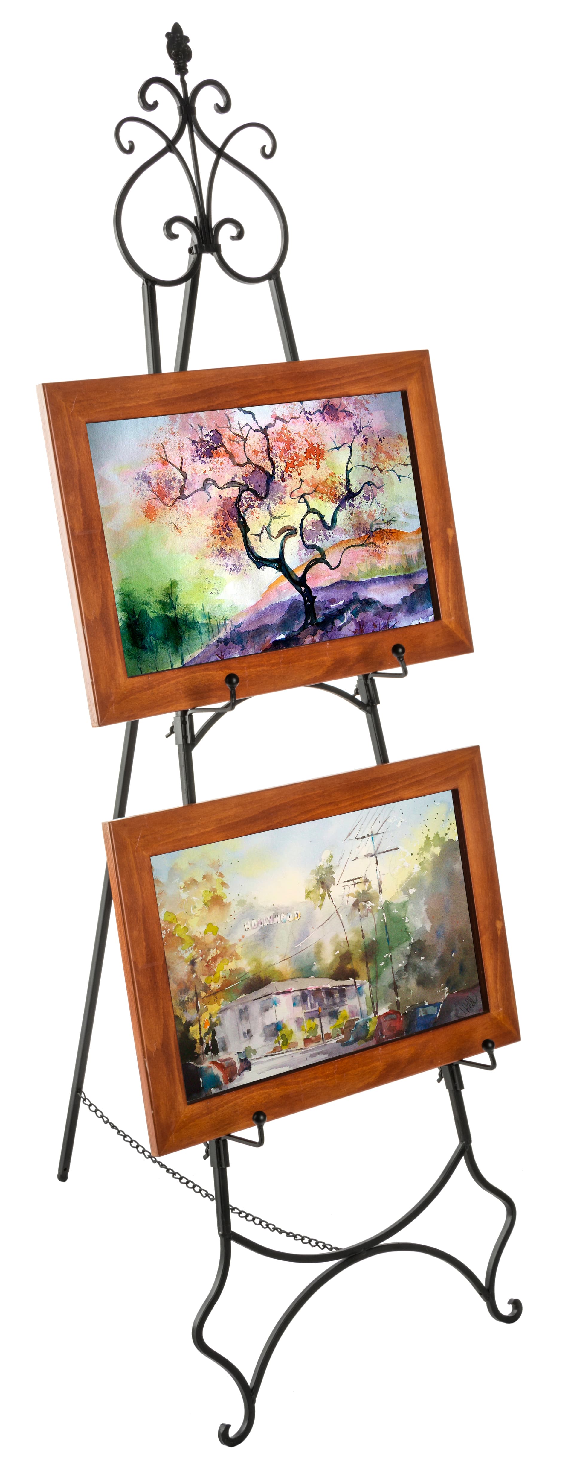 Adjustable Wrought Iron Easel Supports 2 Frames