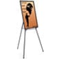 Floor Standing Poster Holder with Easel, Adjustable Height - Black
