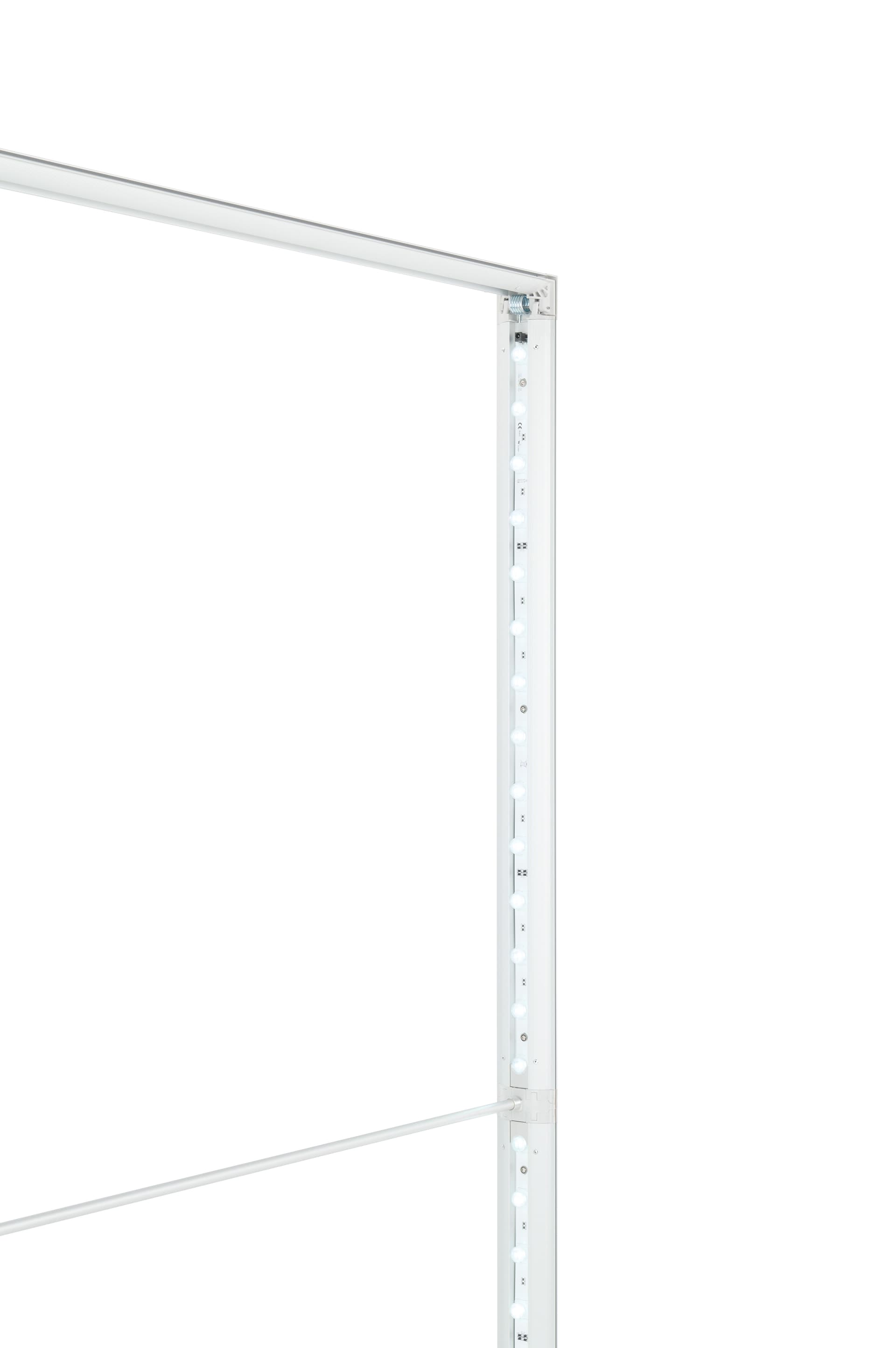 SEG pop-up display with 56 LED bulbs