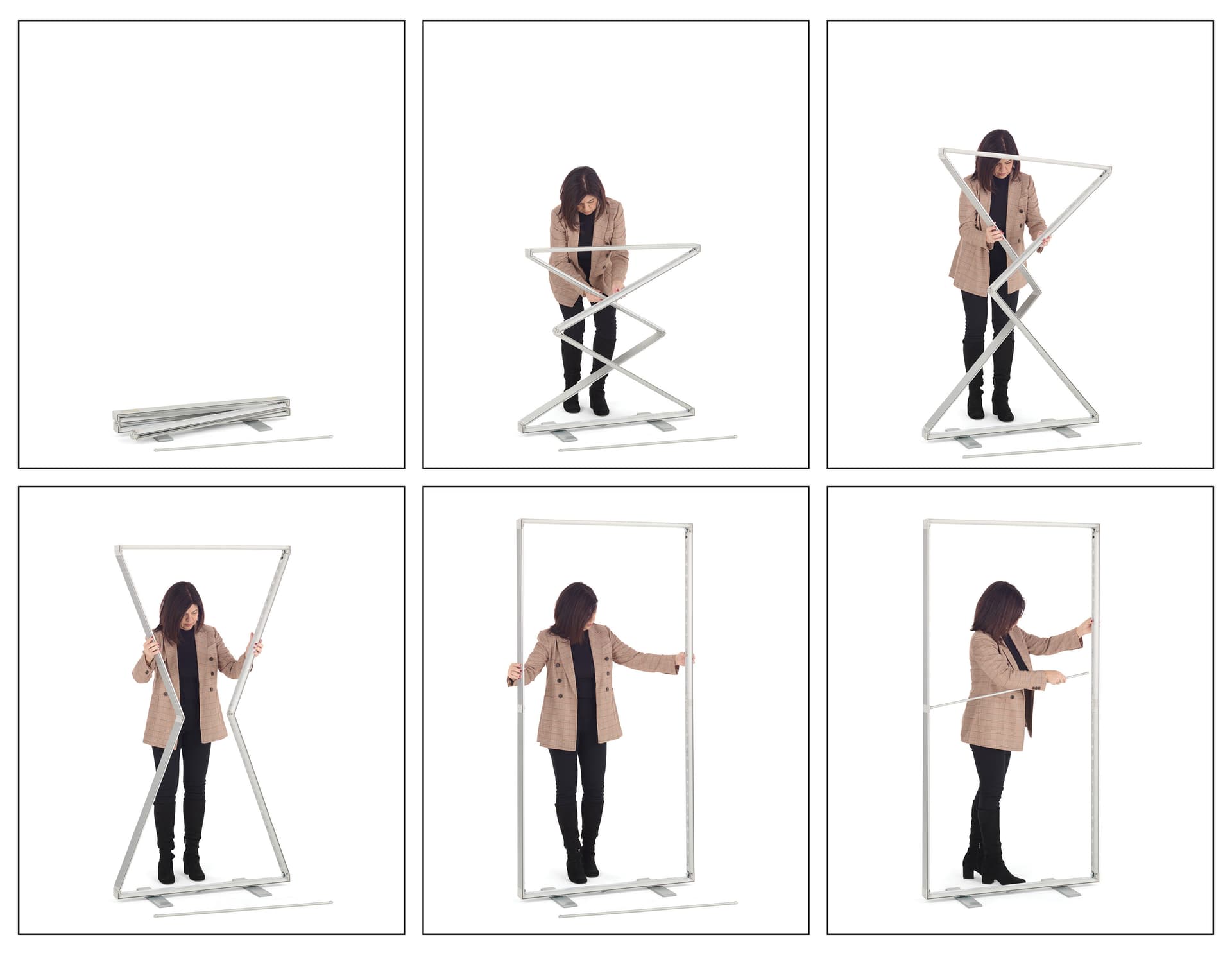 SEG pop-up display with tool free assembly