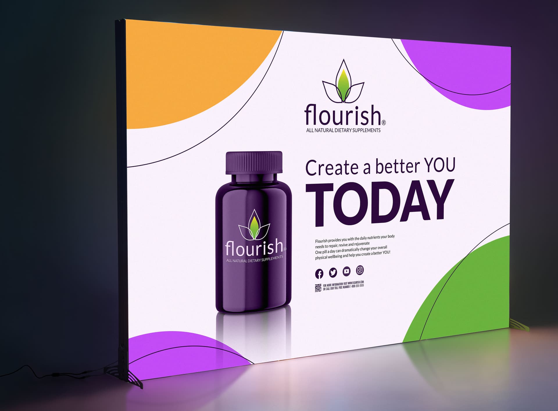 Replacement Graphics for EBECPR backlit trade show displays