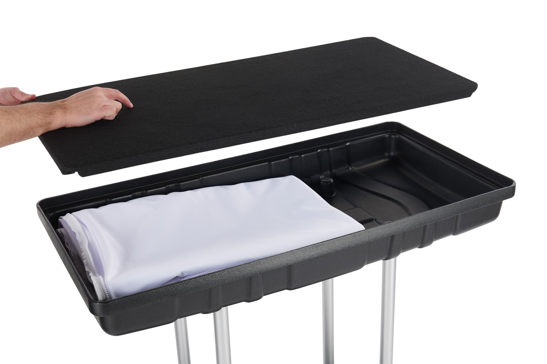 10x10 trade show booth display with easy assembly counter