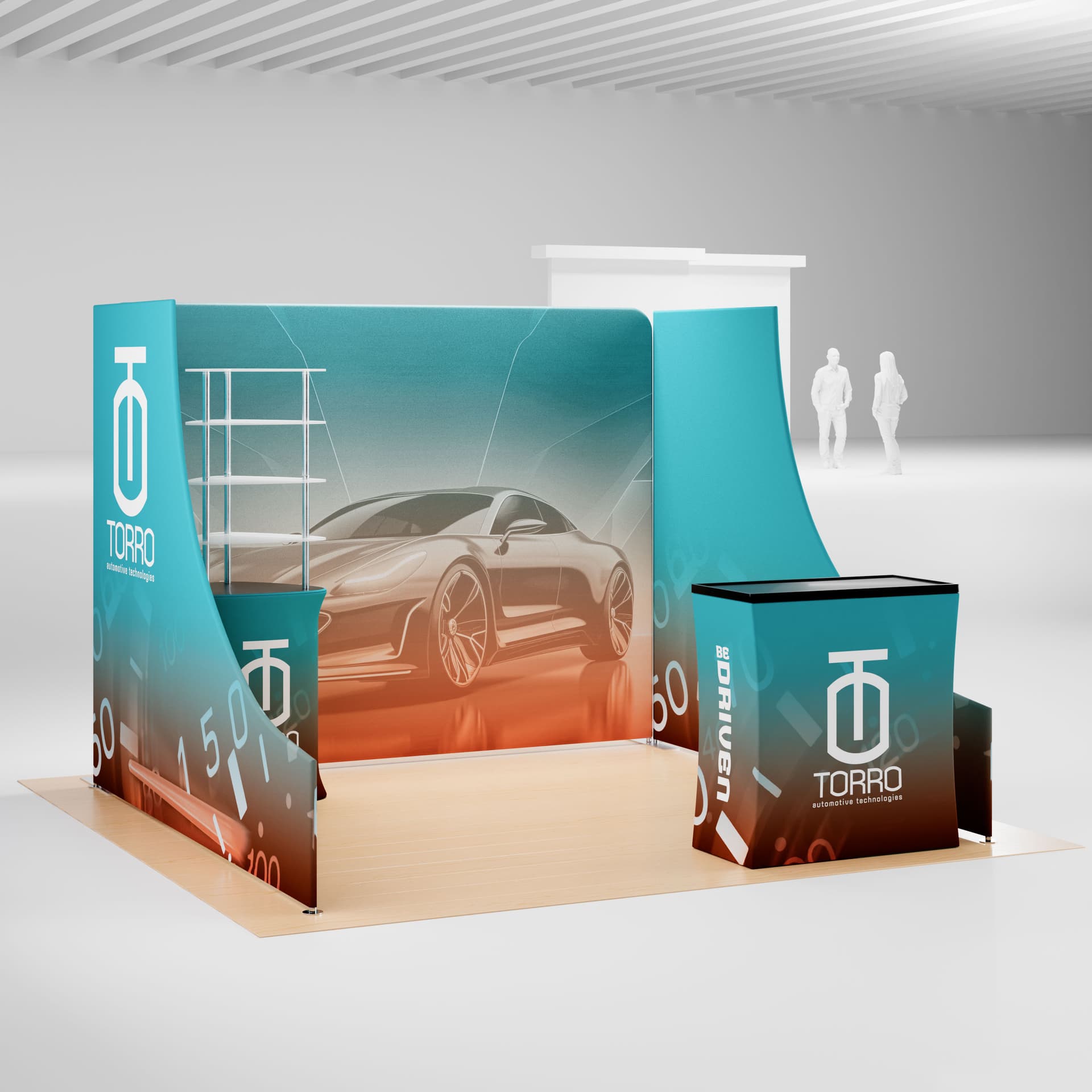all-in-one trade show display kit for high-visibility booths