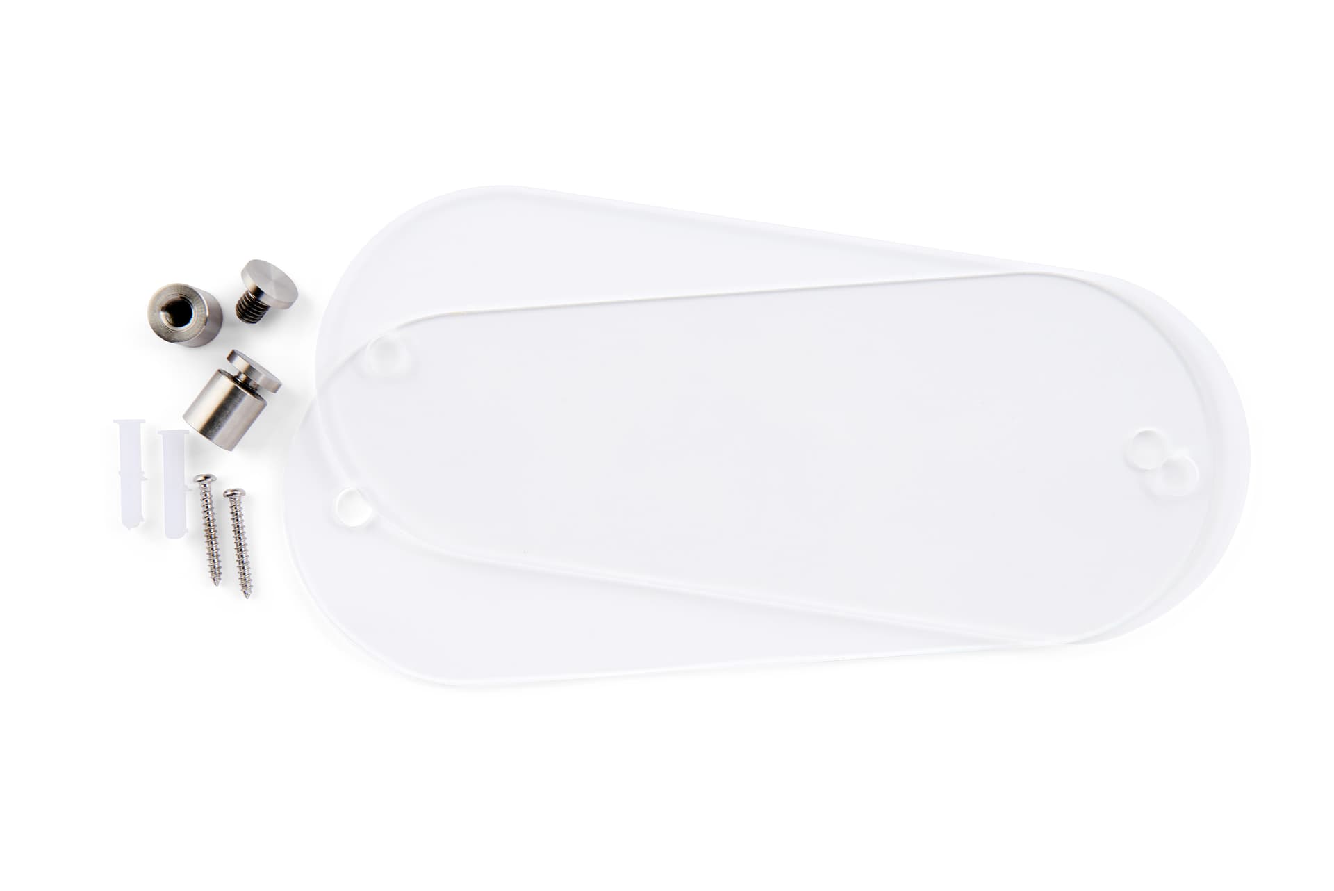 Recycled acrylic custom oval directory sign kits come complete with mounting hardware