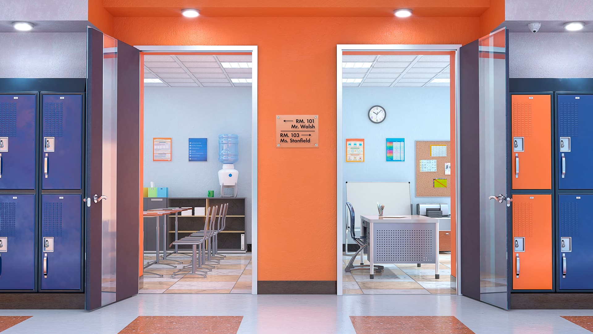 Recycled acrylic custom office wall signs for public spaces