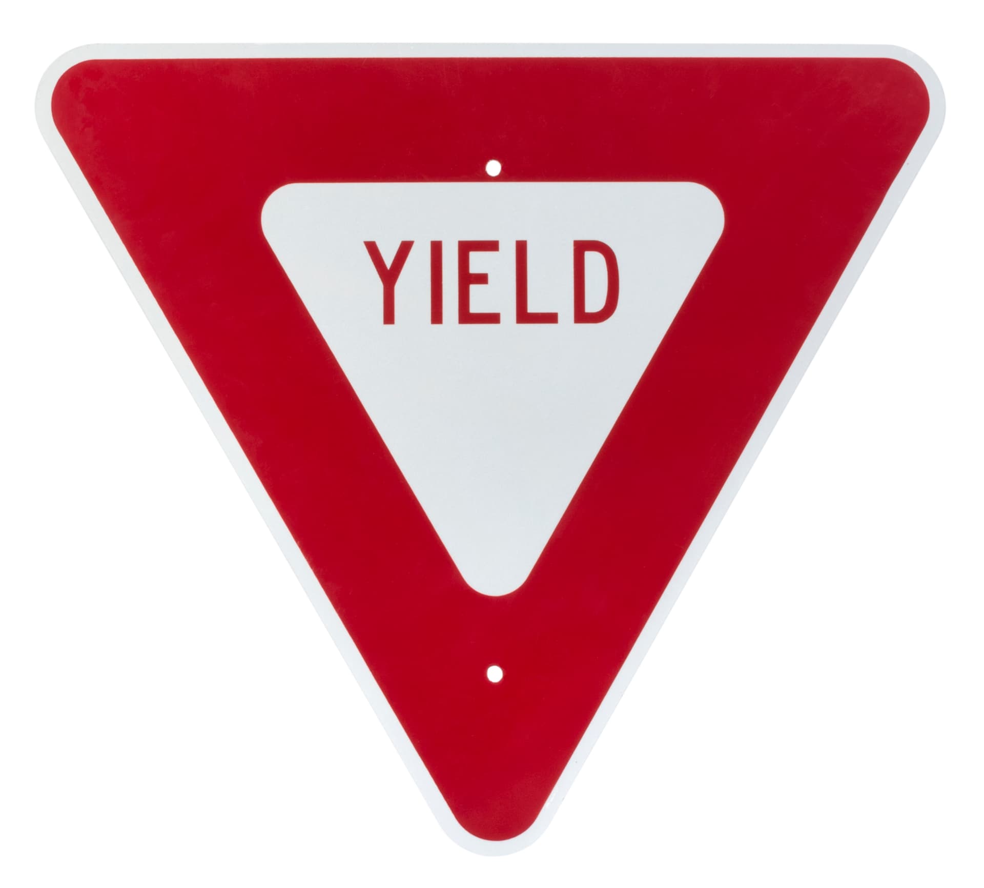 Red Yield Sign, 24" Wide
