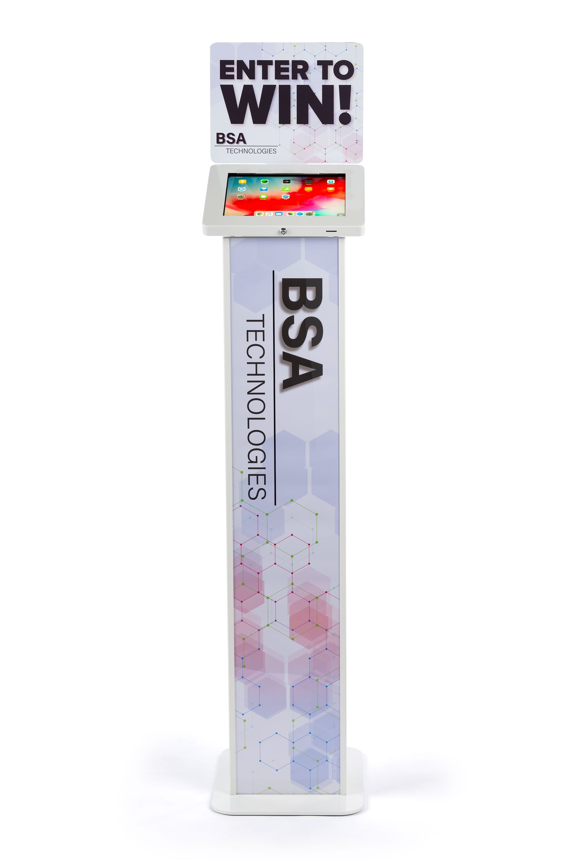 Vivid colors custom kiosk graphics for 9.7" IPELIT97 tablet stands
