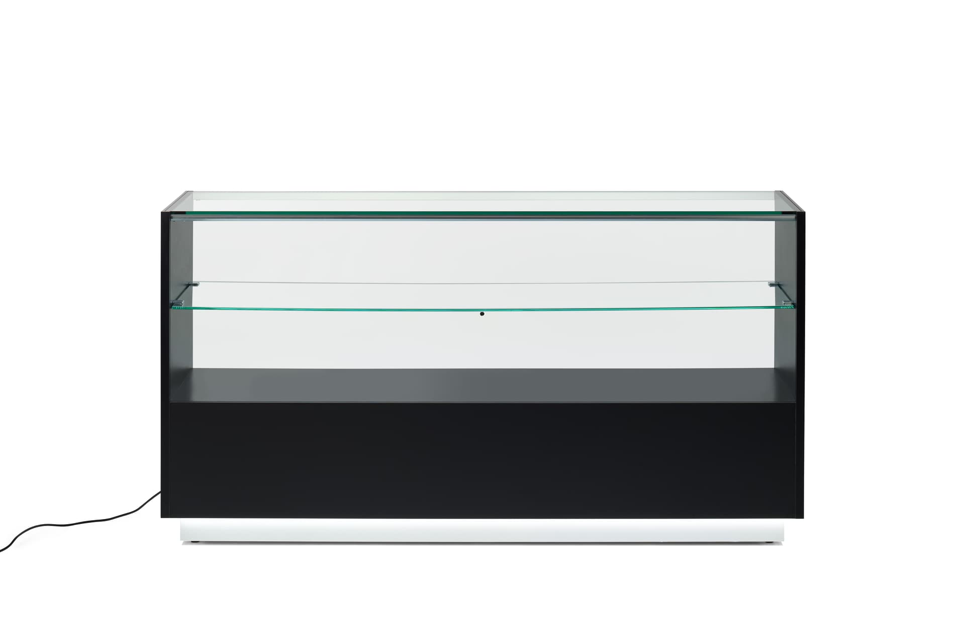 Glass showcase counter with modern design