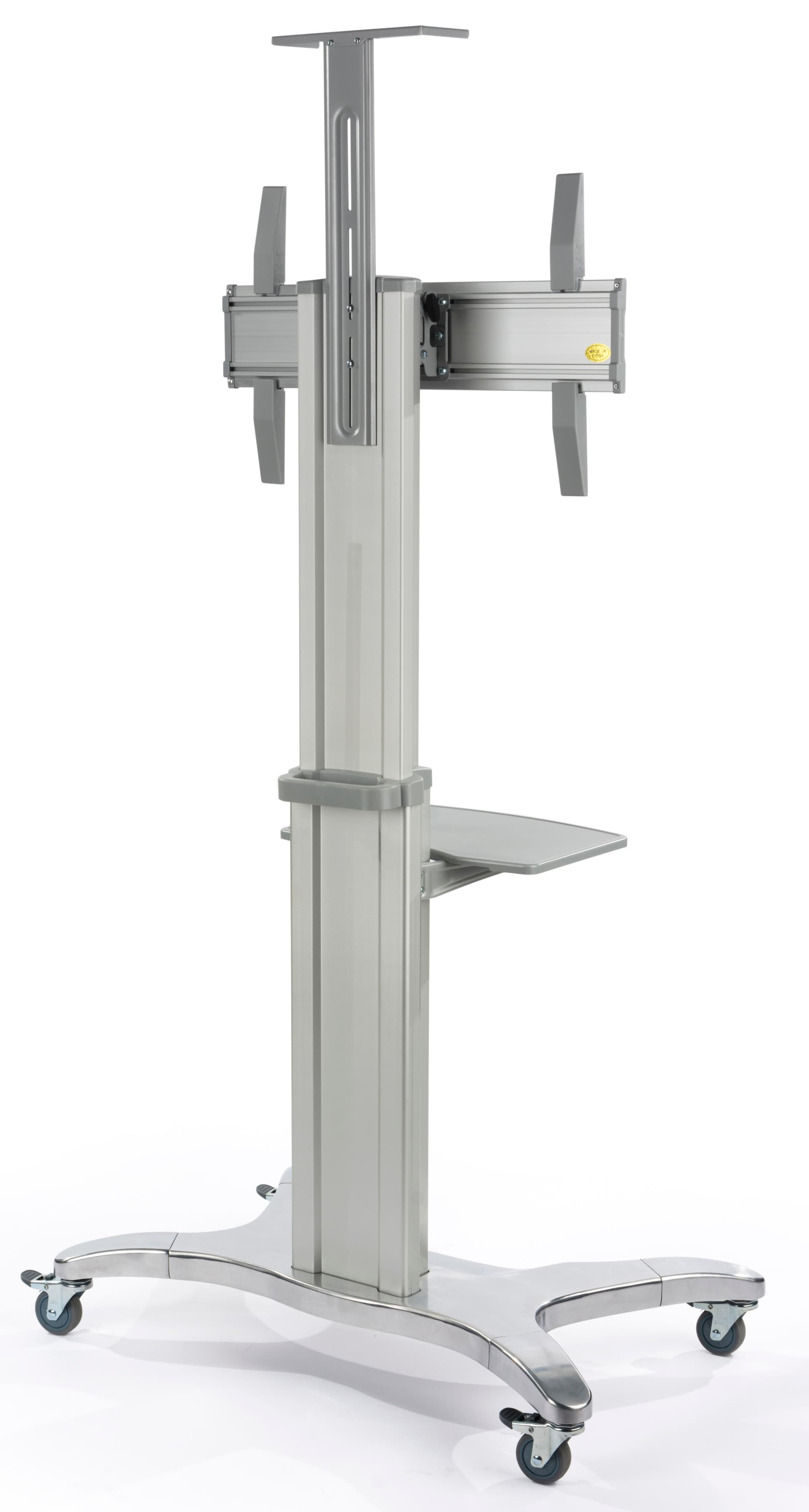 Adjustable Rolling TV Stand for Flat Screen TV