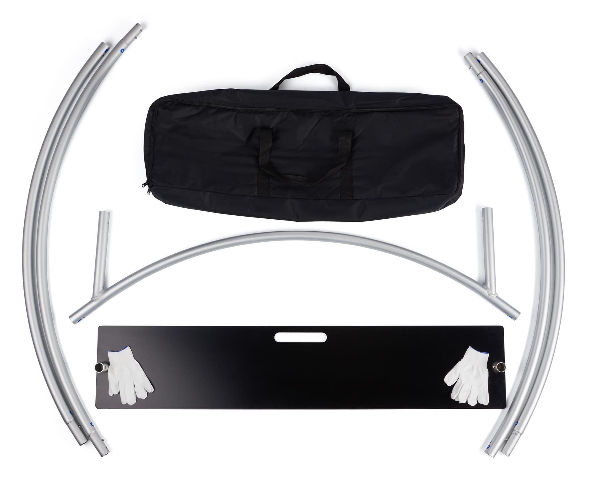Custom printed seven foot EZ Extend circle backdrop with carrying case
