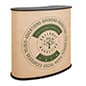 41" Tall Portable Counter, Custom Recycled Material Graphic Wrap - Black/Gray