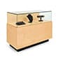 47" Eco-Friendly Glass Display Case with Storage, Lockable, Pull-Out Deck - Maple