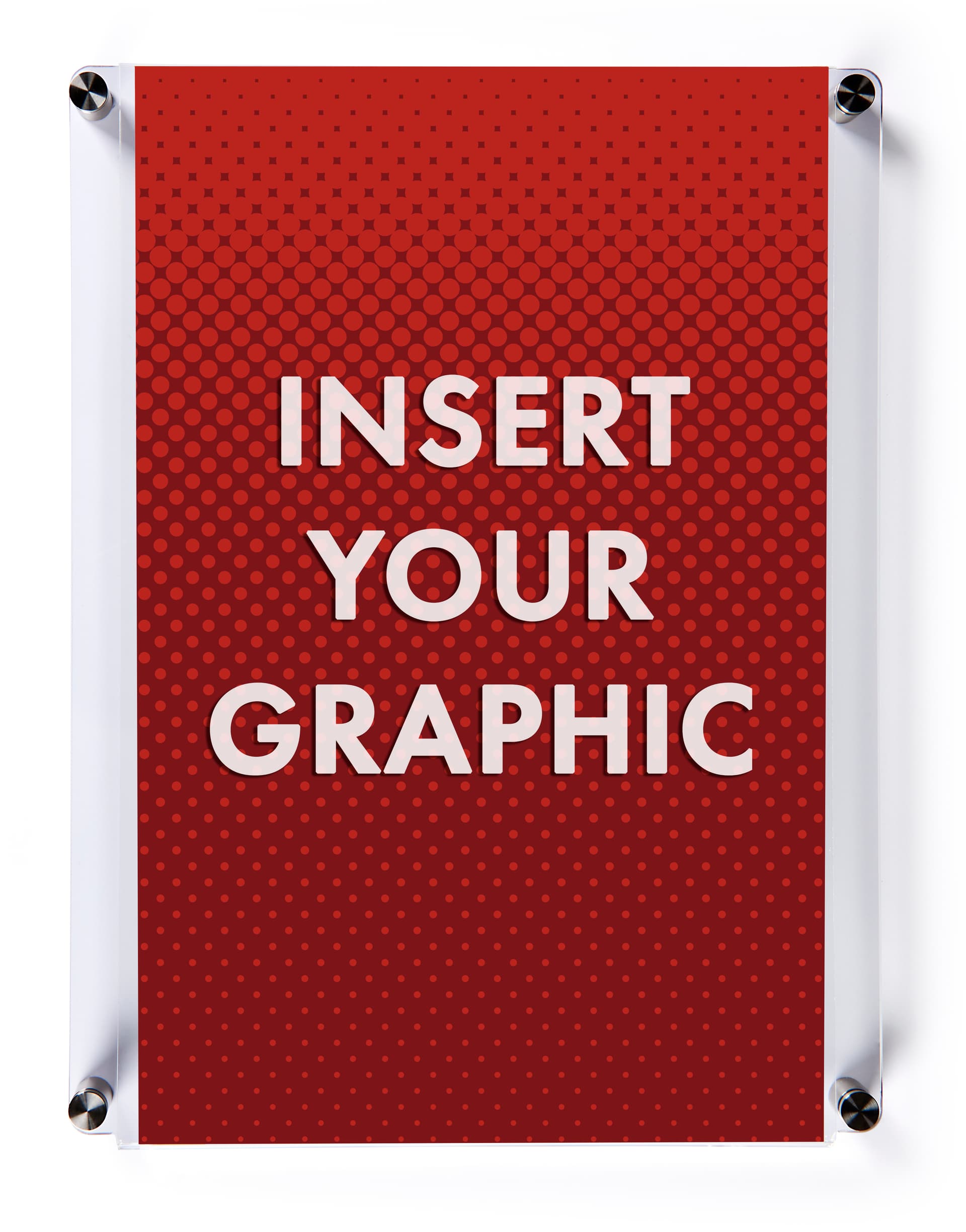 Acrylic wall mount sign holder with dual orientation