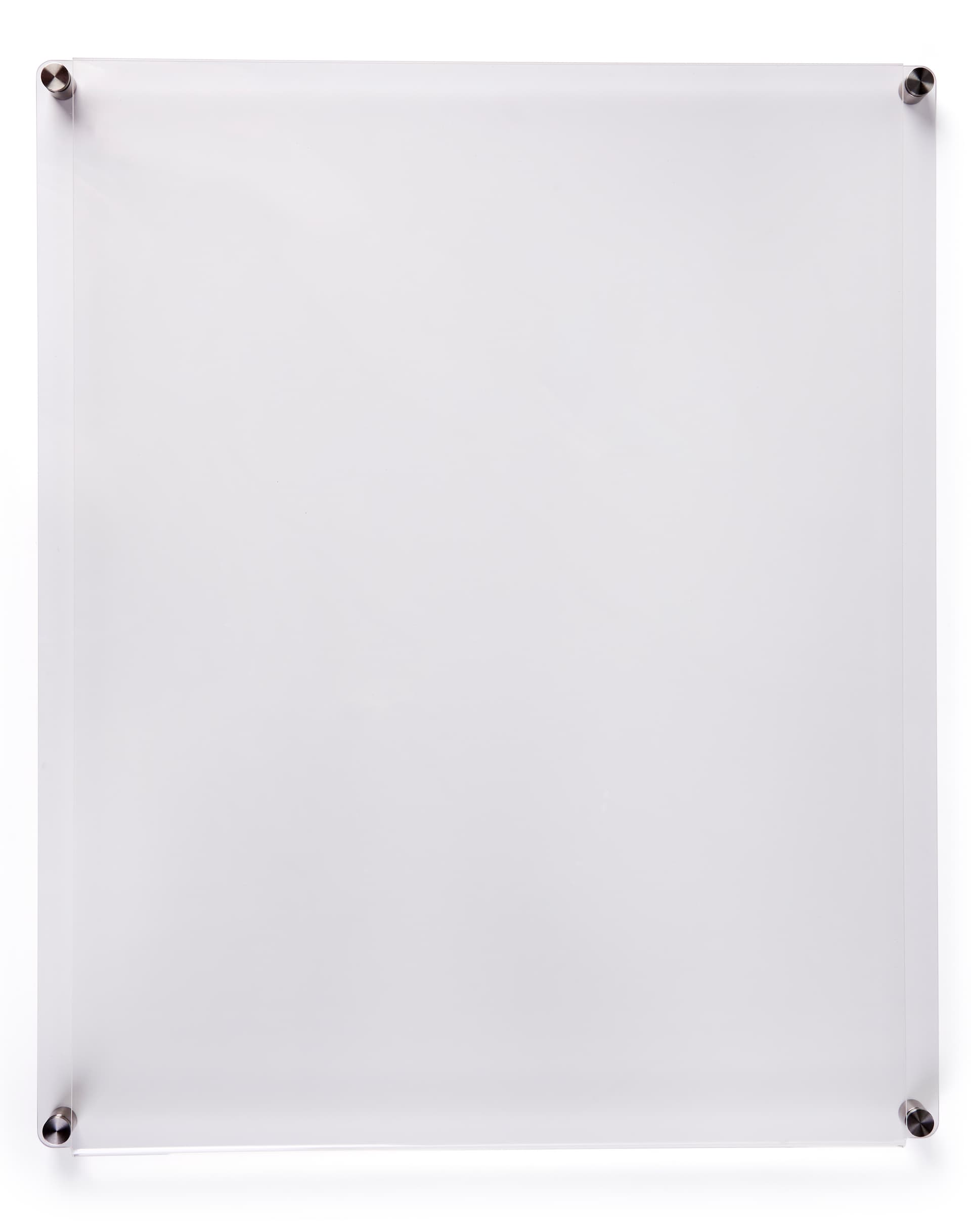 Acrylic wall mount sign holder with one inch depth 