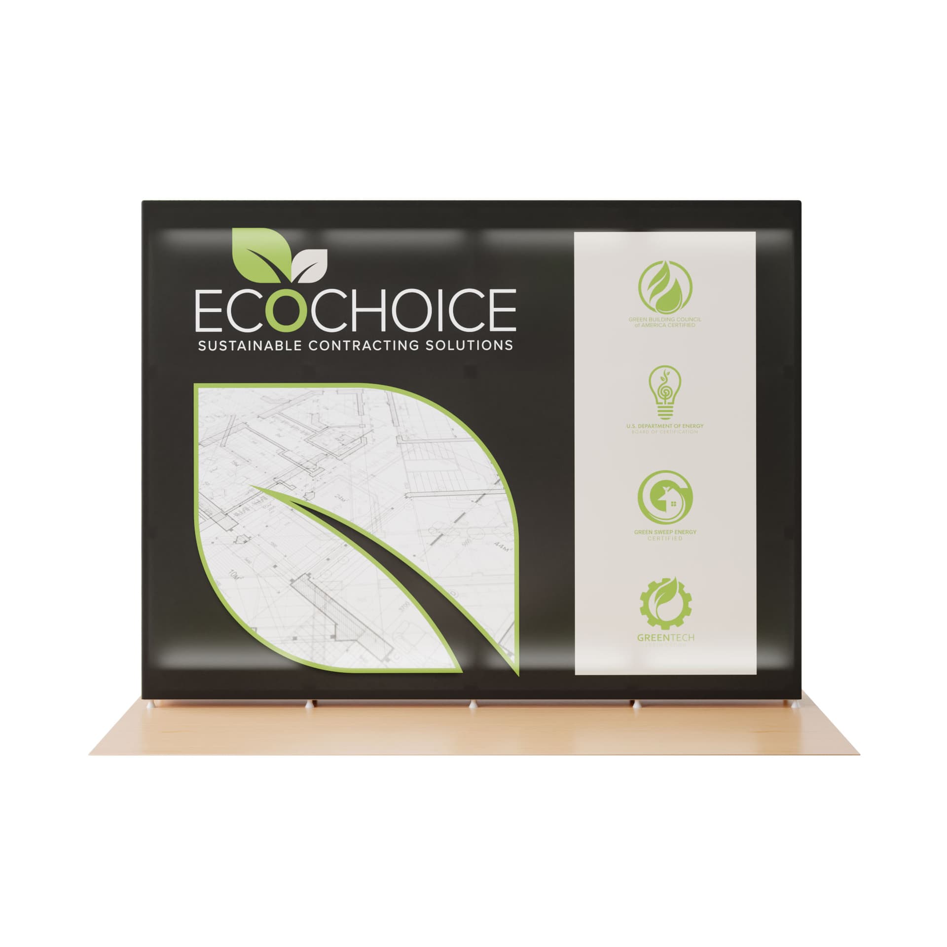 SEG Backlit LED Pop-Up Display is easy to assemble with no tools required